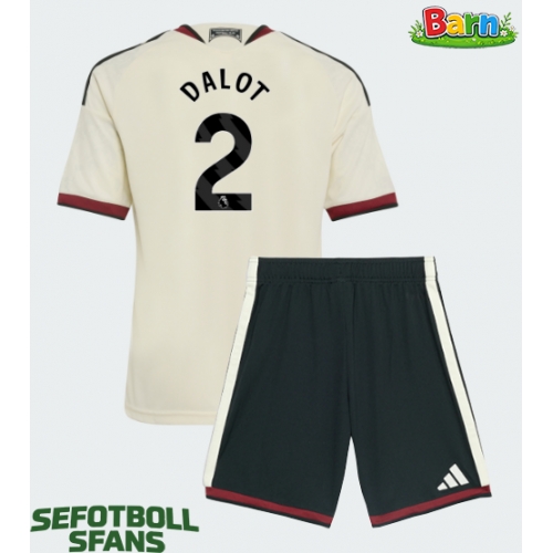 Manchester United Diogo Dalot #2 Tredjeställ Barn 2026-27 Kortärmad (+ Korta byxor)